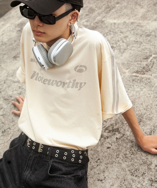 

ZIP FIVE Футболка унисекс с принтом на спине и логотипом спереди, короткий рукав, бежевая