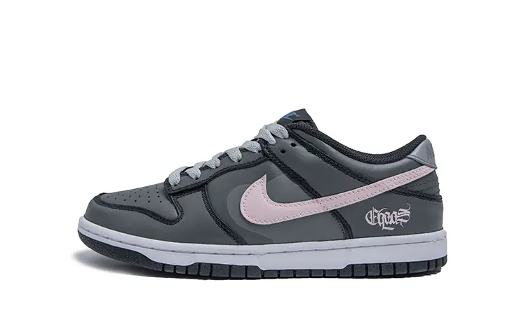 

Кроссовки Nike Dunk Skateboarding Shoes Women's Low-top Black/pink, черный
