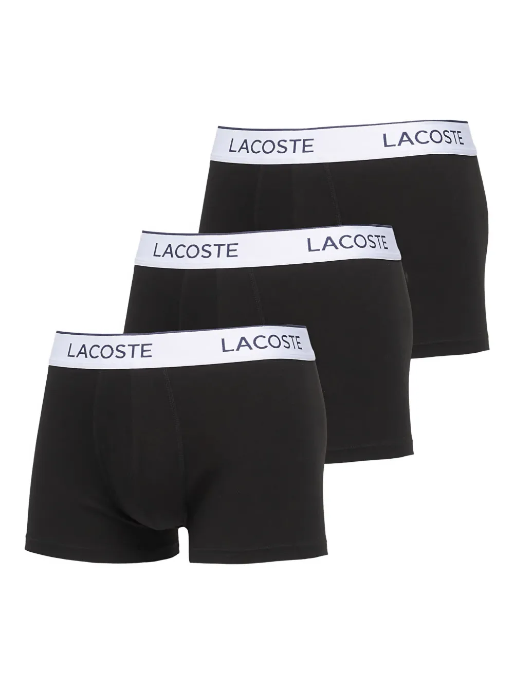 

Боксеры с логотипом на поясе (набор из трех штук) Lacoste, черный
