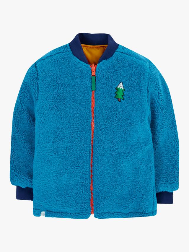 Детская куртка Robin стеганая реверсивная Frugi, Gold/Boat Blue — фото 3