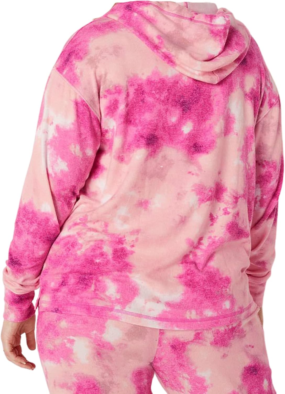 Розовая уютная худи-толстовка для сна, цвет тай-дай Pink, размер Victoria's Secret, Tie Dye Pink — фото 2