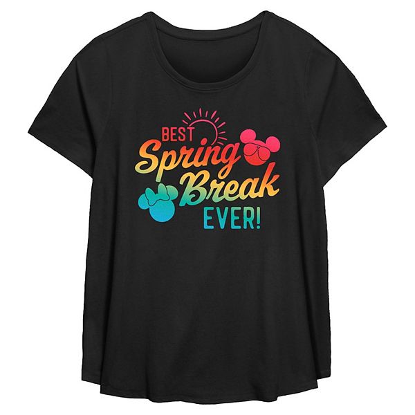 

Футболка с принтом Mickey Mouse Best Spring Break Ever Plus Size Disney