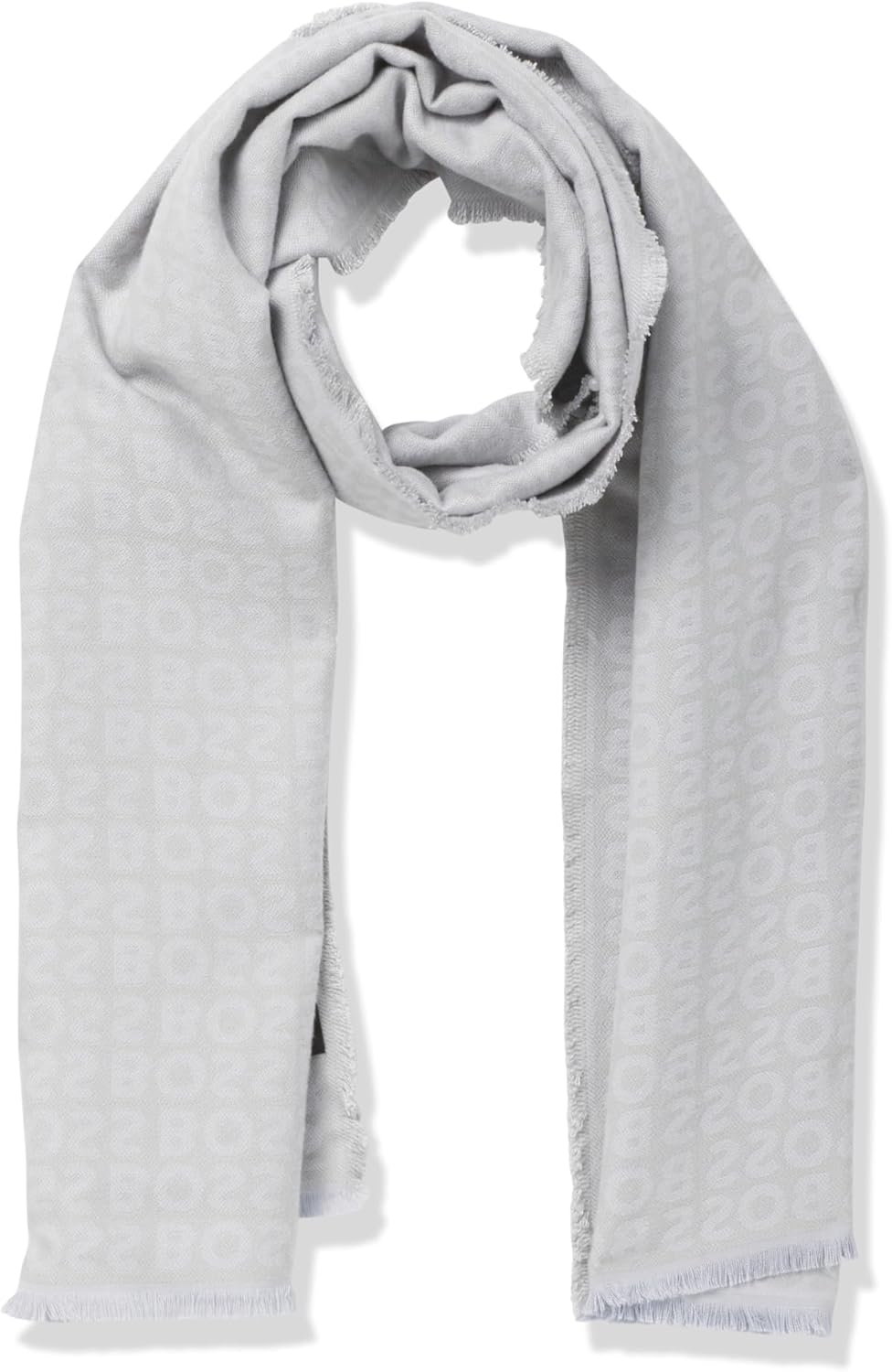 

BOSS женский шарф из вискозы с логотипом по всей поверхности, Silver Spoon