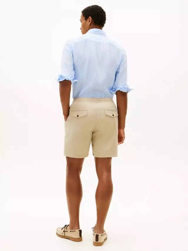 Шорты из льняной смеси Doven Tommy Hilfiger, Beige — фото 3