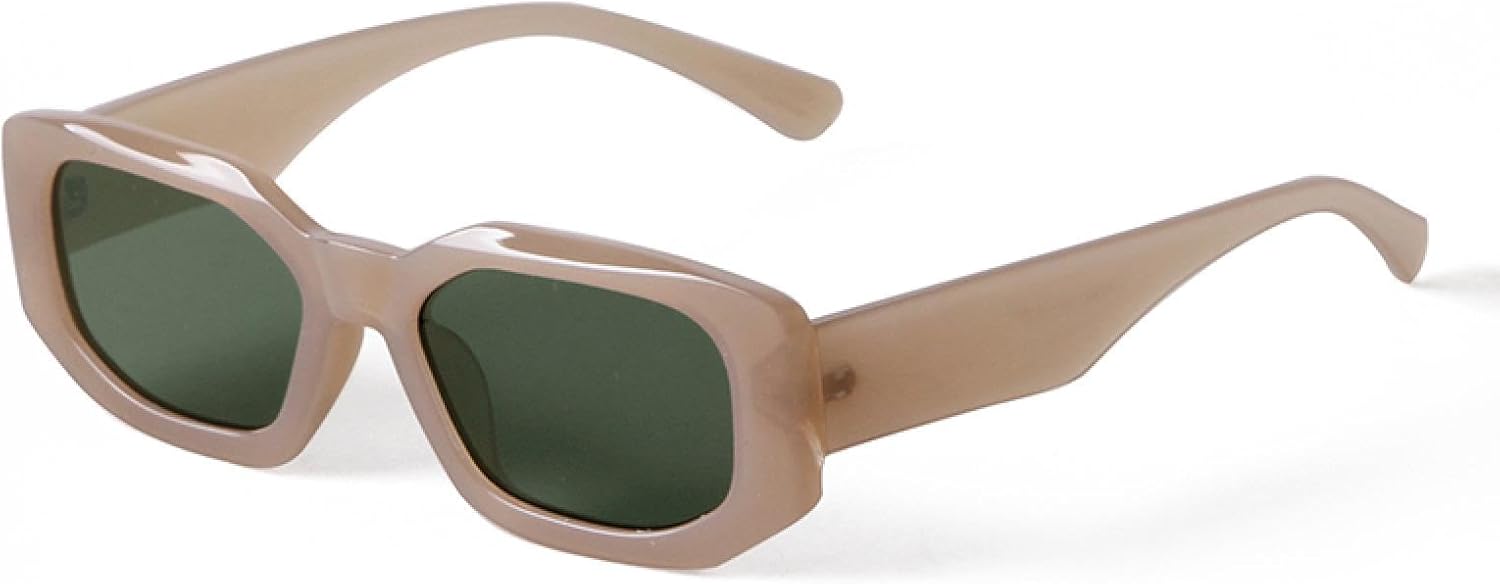 

Солнцезащитные очки прямоугольной формы для женщин с оранжево-зелеными линзами; солнцезащитные очки неправильной формы для мужчин с квадратной оправой; очки с защитой от УФ-излучения UV400 для женщин WNCKSQ, C4 Tea