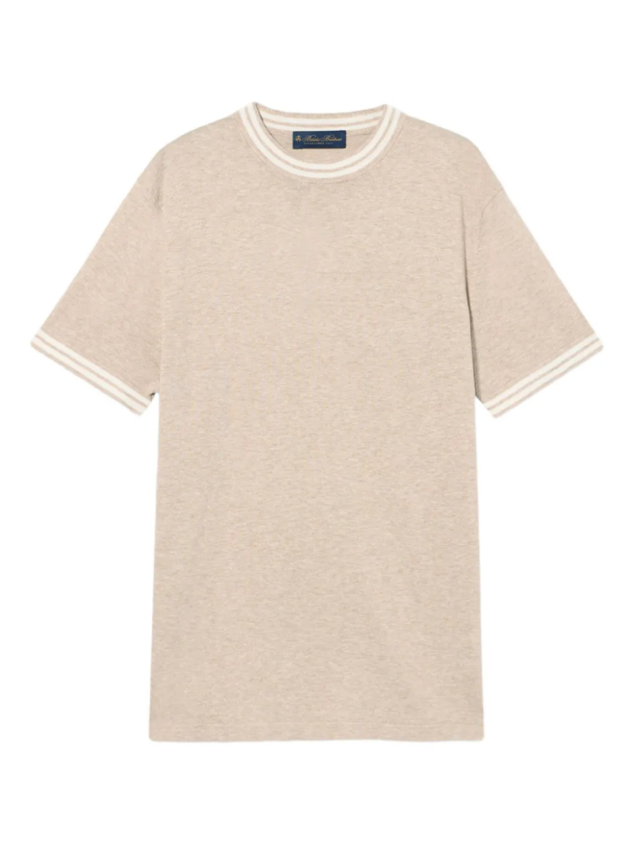 

Brooks Brothers рубашка из смеси органического хлопка и льна, нейтральный