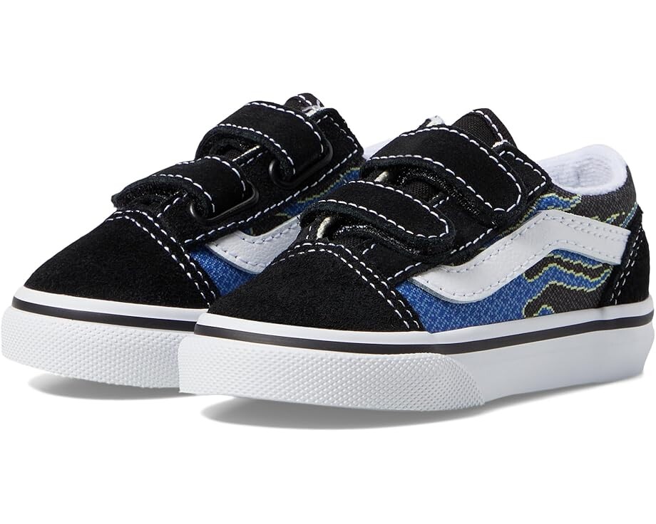 

Кроссовки Vans Kids T Old Skool V, цвет Pixel Flame Black/Blue