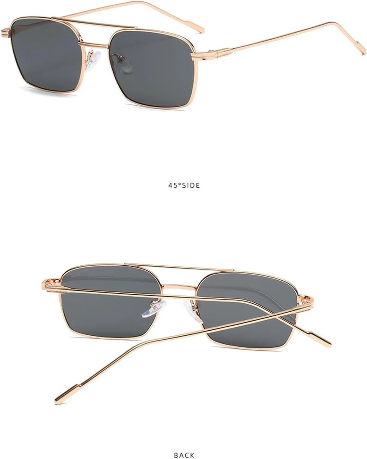 

Мужские солнцезащитные очки в маленькой металлической оправе, для занятий спортом на открытом воздухе, женские солнцезащитные очки для вождения Generic, Brown