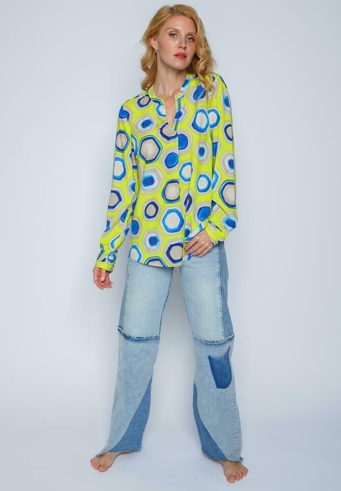 

Блуза Emily van den Bergh, цвет lemon_blue_dots