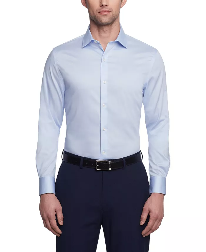 

Мужская рубашка TH Flex Slim Fit из эластичного твила без складок Tommy Hilfiger, розовый