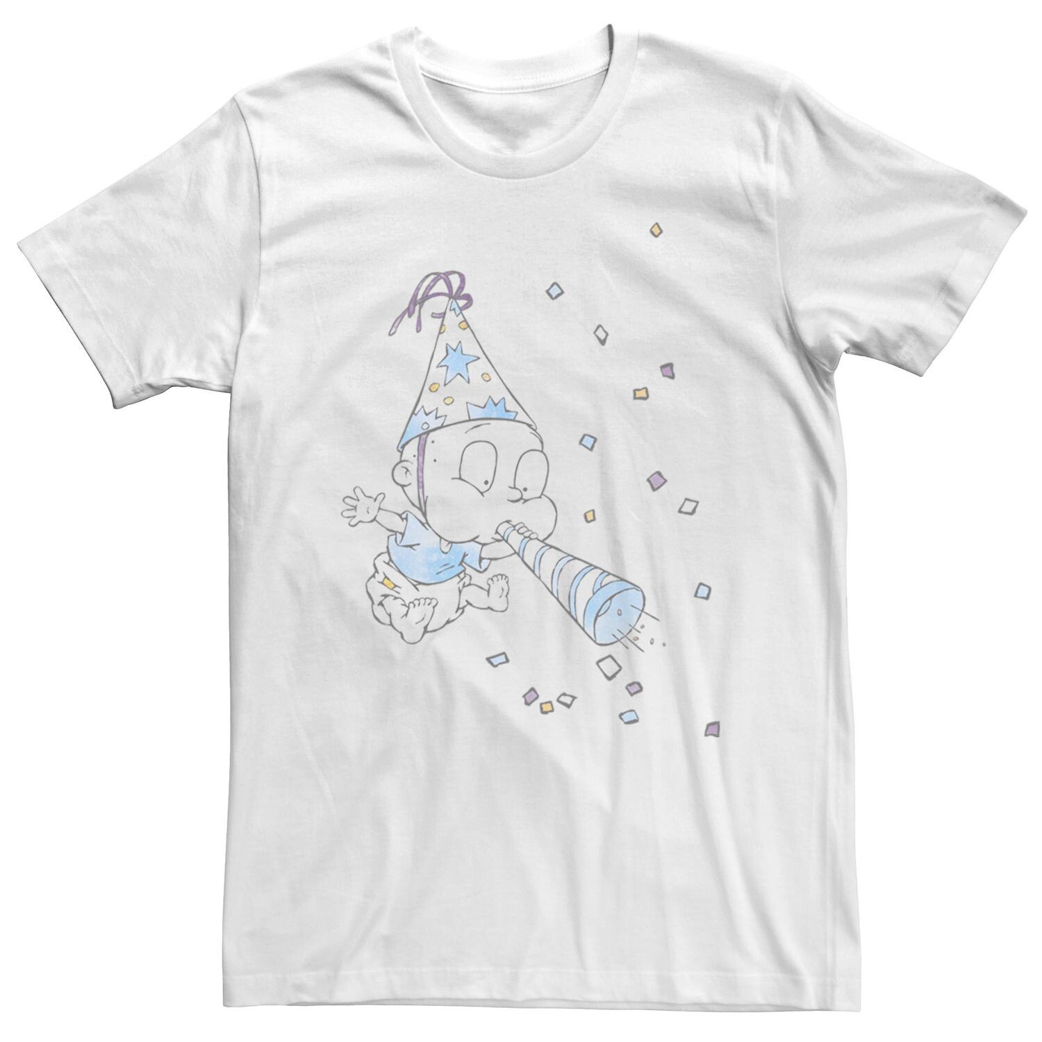 

Мужская акварельная футболка Rugrats Tommy на день рождения Licensed Character