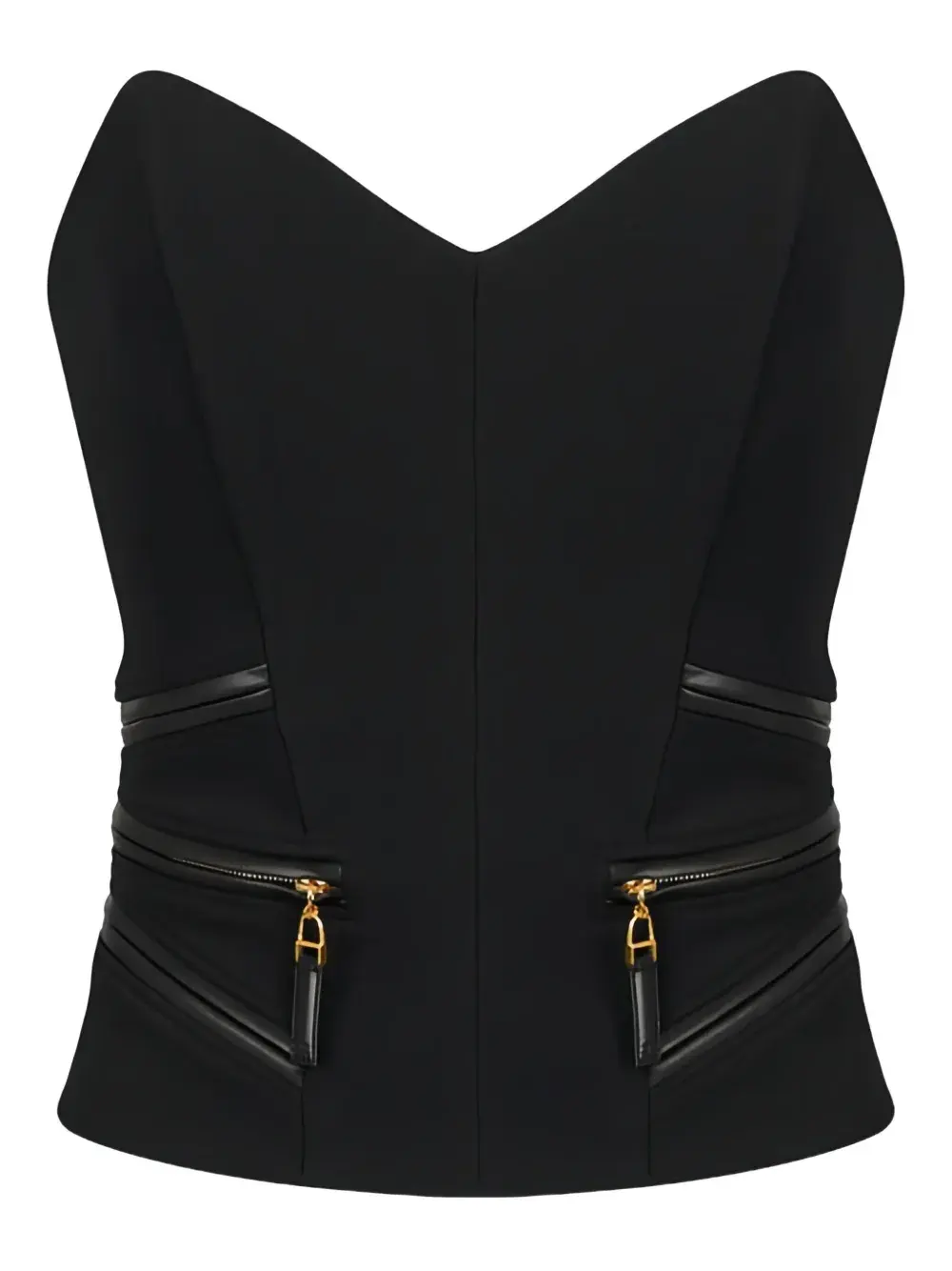 

Креповый топ на молнии Elisabetta Franchi, черный