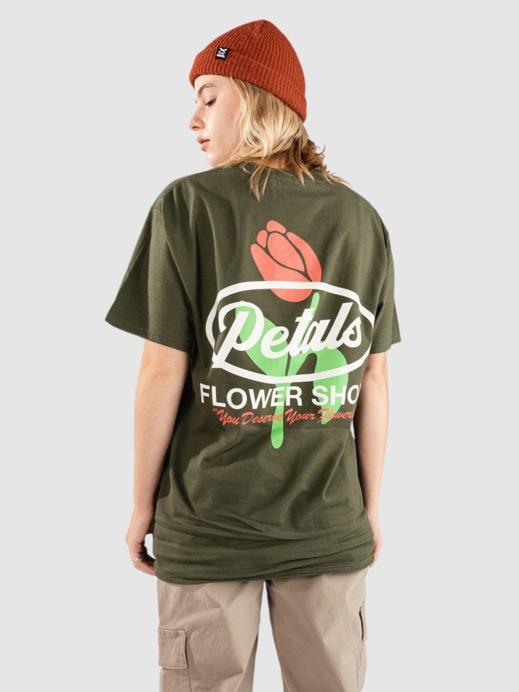 

Футболка Petals and Peacocks Flower Shop T-Shirt, olive, Хаки, Футболка Petals and Peacocks Flower Shop T-Shirt, olive