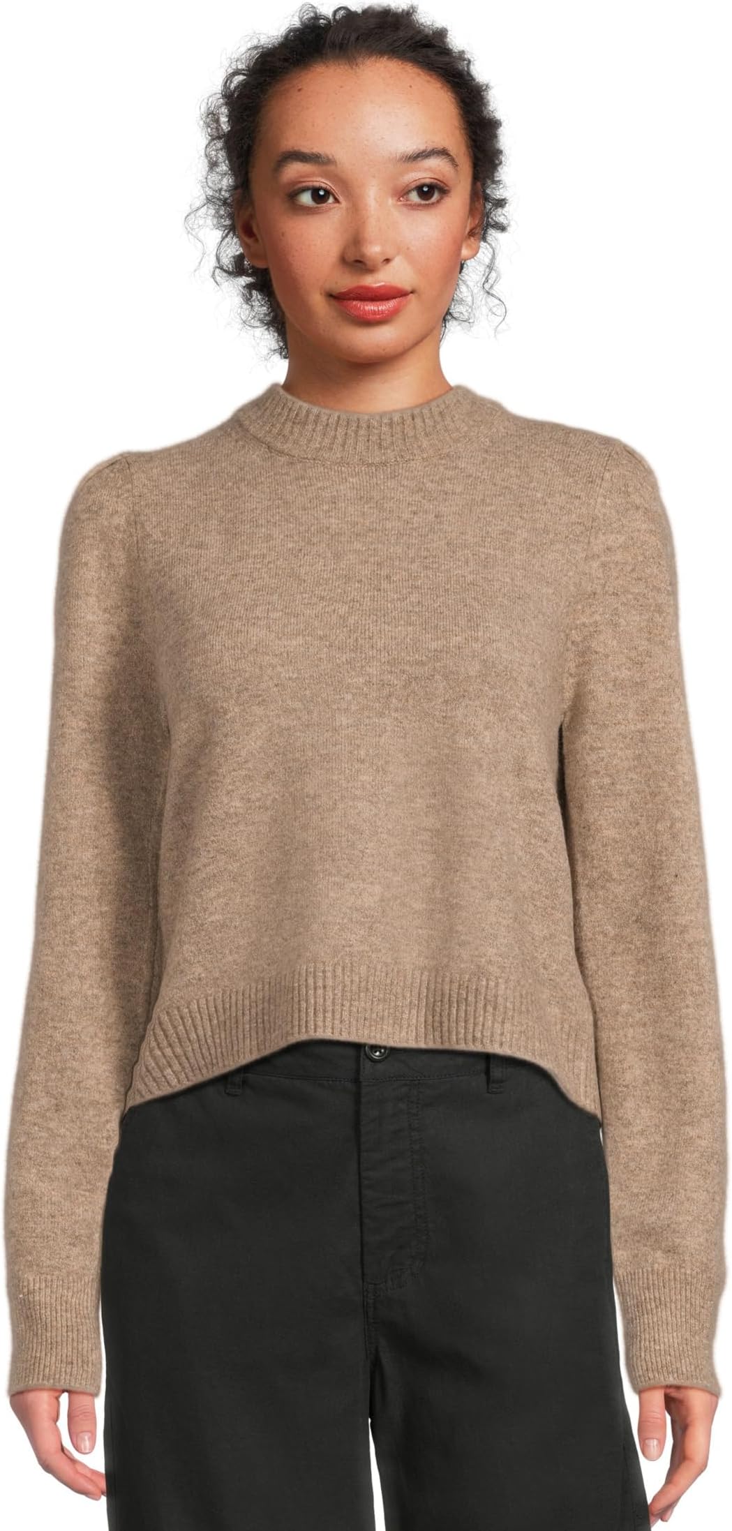 

Пуловер Michael Stars Genova Puff Sleeve Pullover, цвет Dark Oatmeal