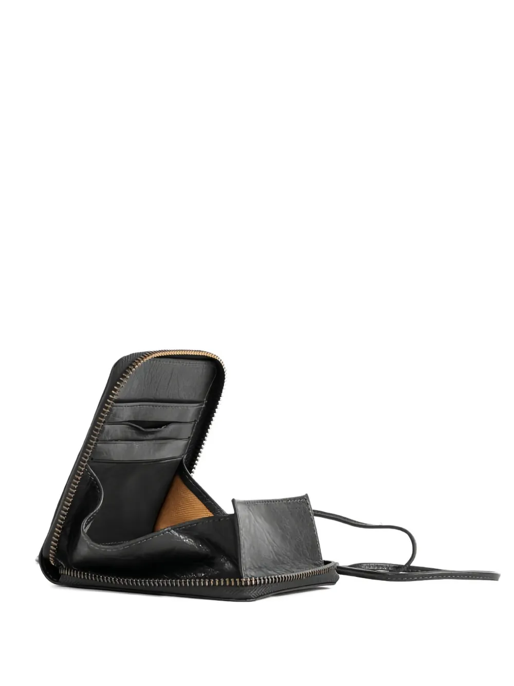 

Кожаный кошелек на молнии bea mombaers, черный