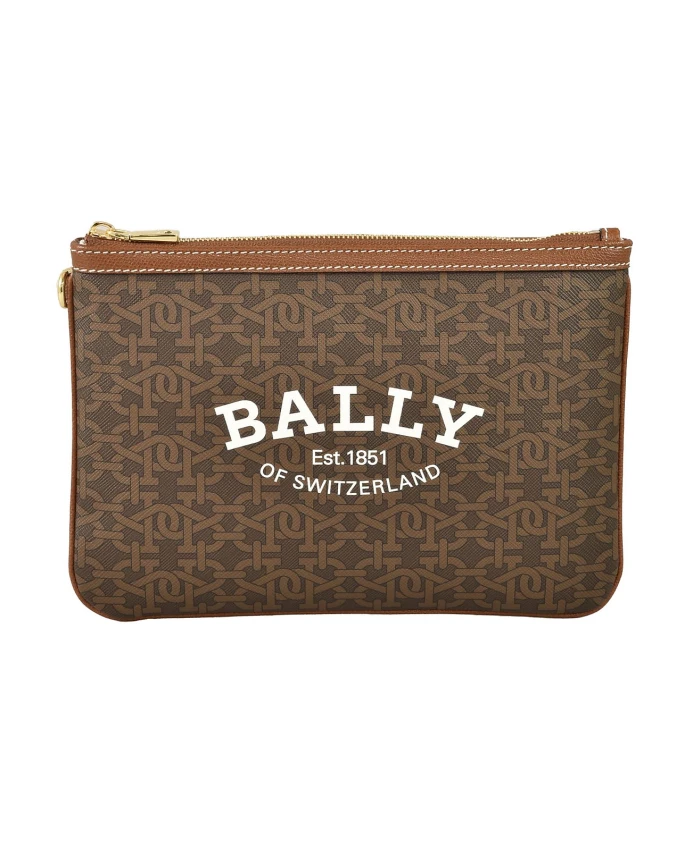 

Клатч с фирменным пыльником Bally, коричневый