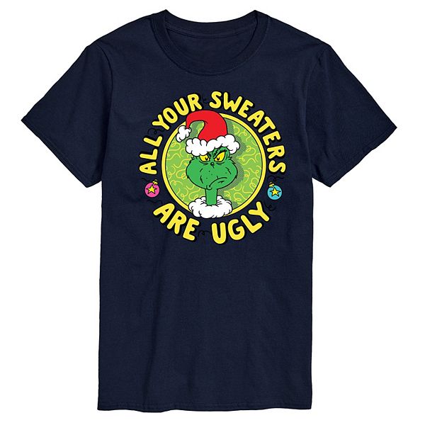 

Футболка Big & tall Dr Seuss с принтом "All Your Sweaters Are Ugly" Grinch, Navy