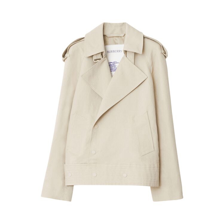 Куртка Burberry Canvas Trench Jacket, классический дизайн, желто-коричневый