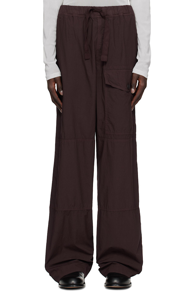 

Выкрашенные карго-штаны Dries Van Noten, цвет auber
