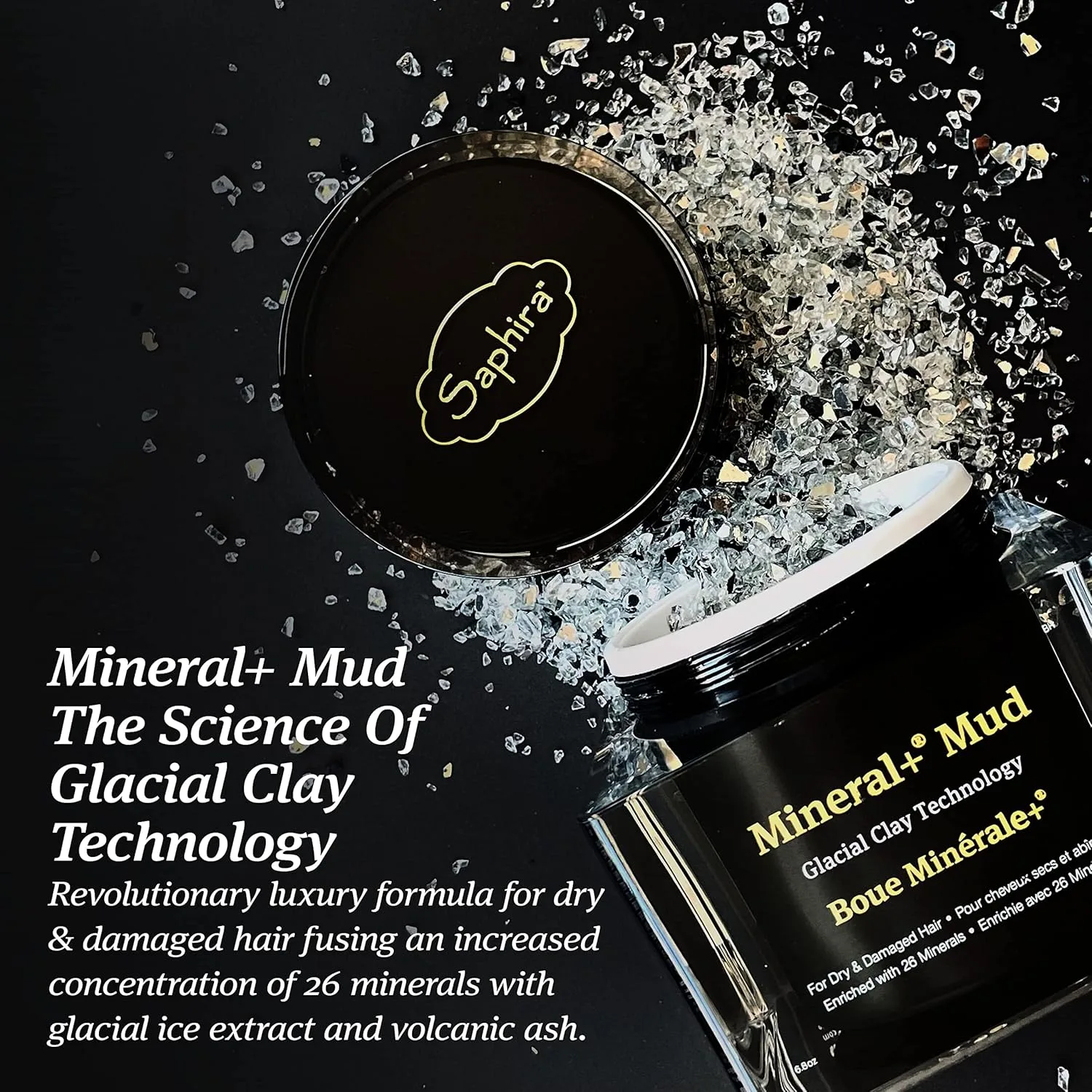 Saphira Dead Sea Mineral Mud Hair Mask - глубокое восстановление и увлажнение для сухих, поврежденных, пушащихся и кудрявых волос 192.78 г (1 шт.) — фото 3