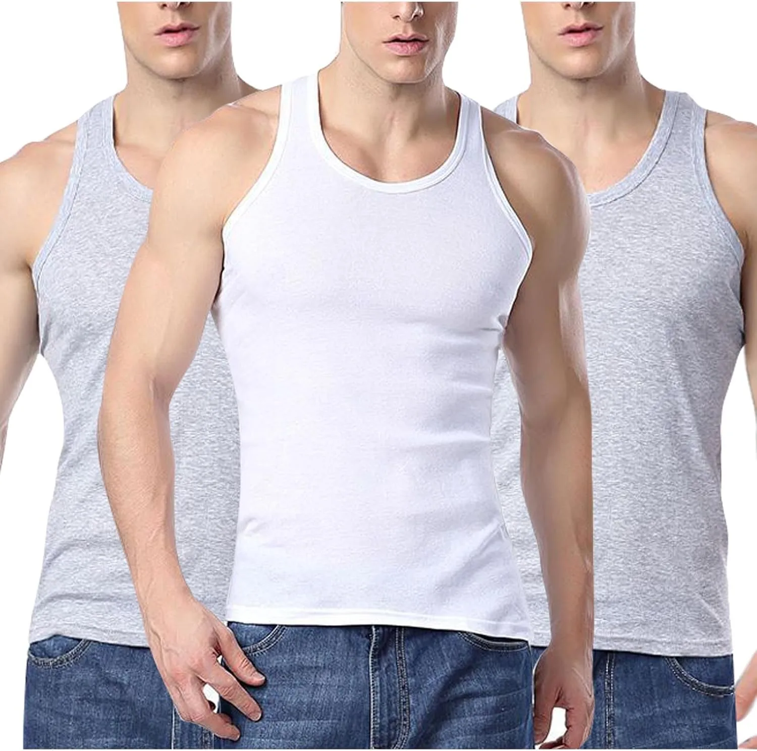 

3 упаковки мужских майок A-Shirt из хлопка для тренировок