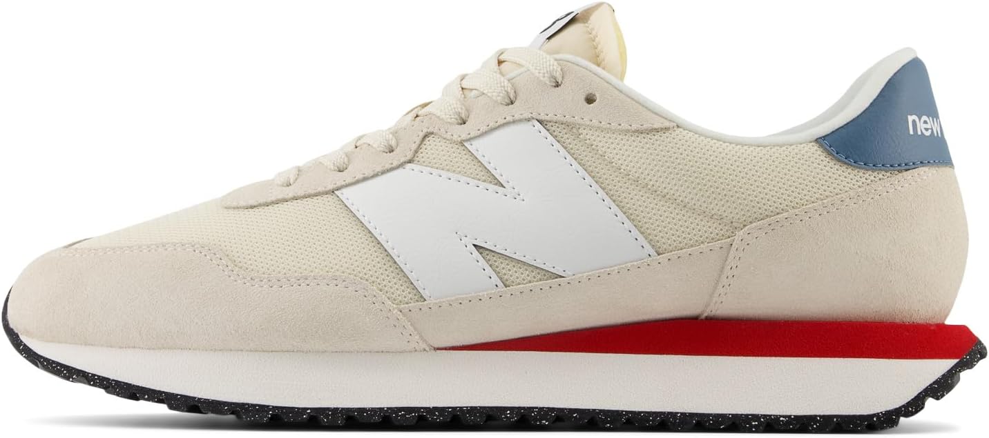 Мужские кроссовки для бега по шоссе New Balance 237 V1 Classic, Linen/White/Elemental Blue — фото 3