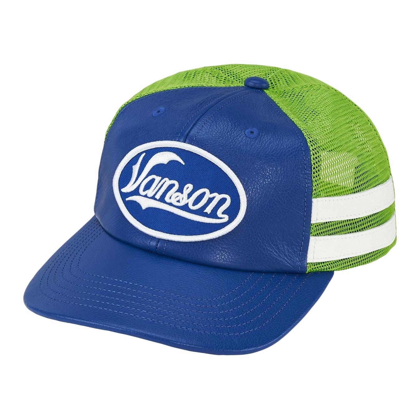 

Supreme Бейсболка из коровьей кожи Vanson Leathers Унисекс Королевский синий Зеленый Черный Розовый Белый, Royal Blue/Green