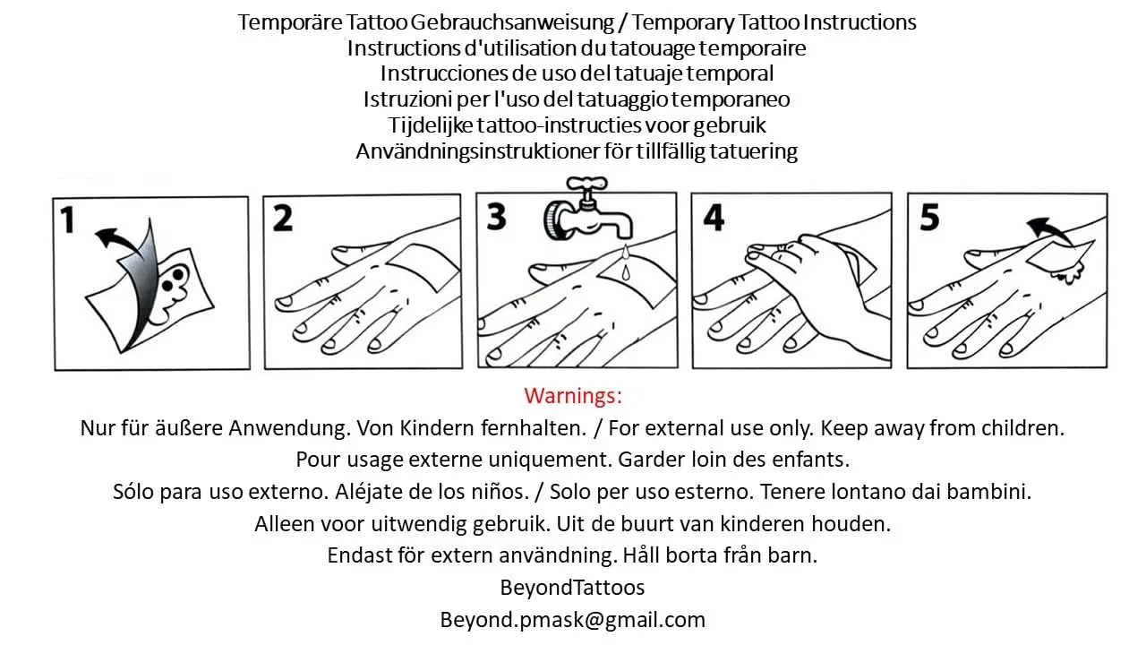 Временные татуировки с нотами и скрипичным ключом HSC021 Beyondtattoos — фото 2