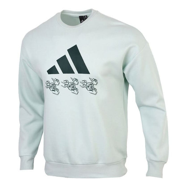 

Толстовка ub gfx bos logo printing pullover green Adidas, зеленый