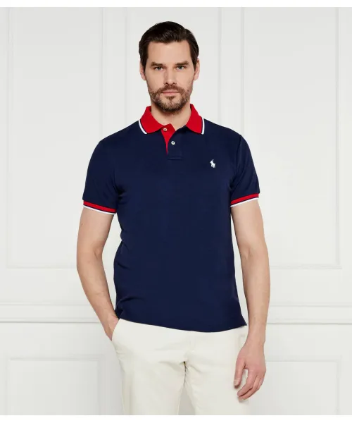 

Футболка поло Slim fit Polo Ralph Lauren, синий