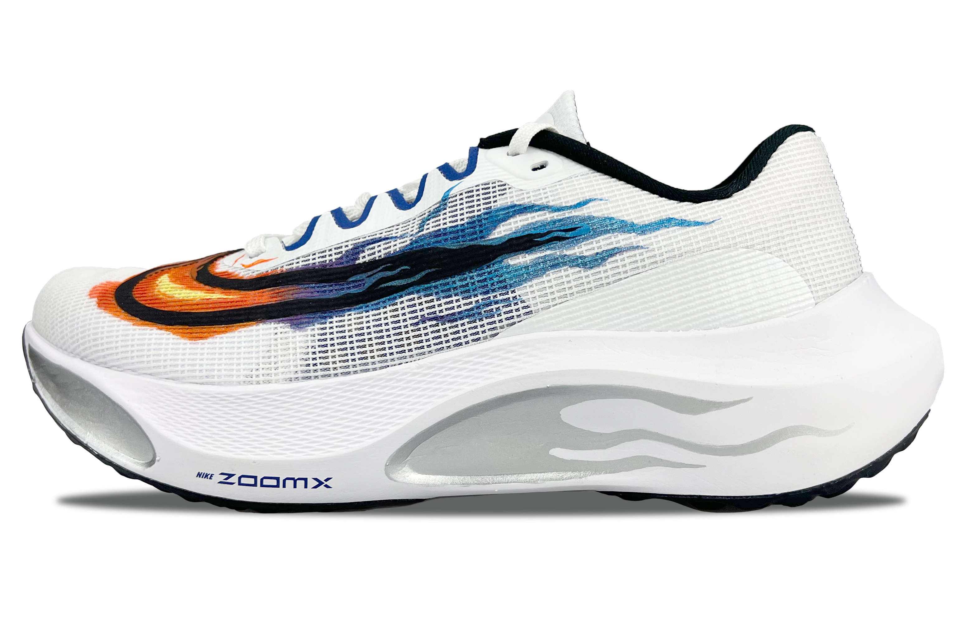 

Nike Кроссовки Zoom Fly 5 Low Top Marathon Running, мужские, черные, белые, синие