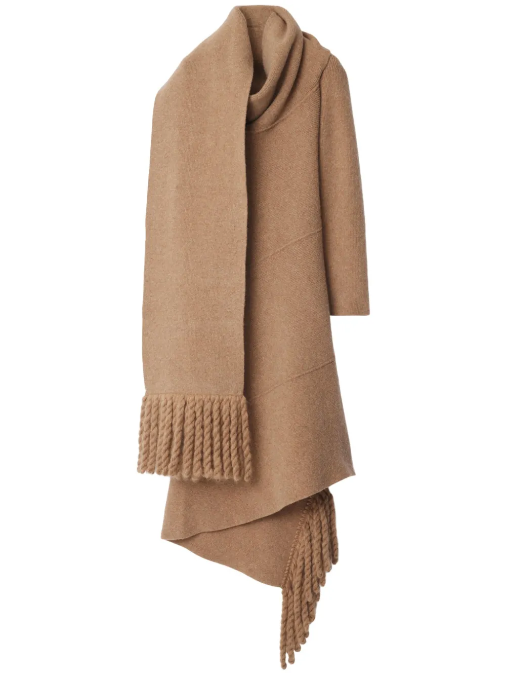 

Шерстяное платье с шарфом BURBERRY, коричневый