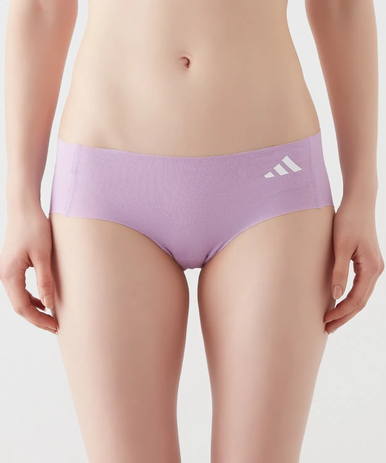 Спортивный бюстгальтер adidas с шортами, без швов, лавандовый
