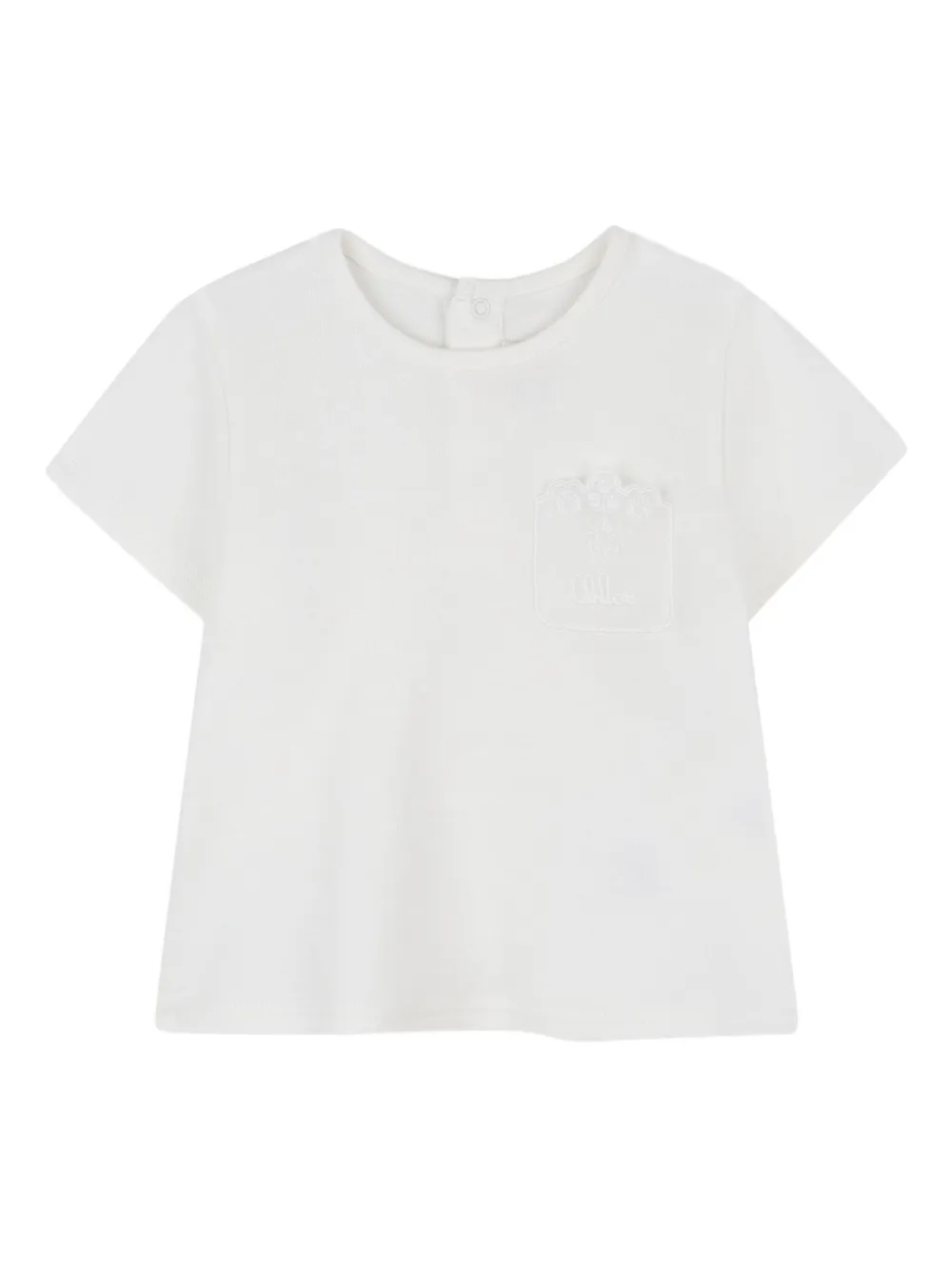 

Украшенная футболка Chloé Kids, белый
