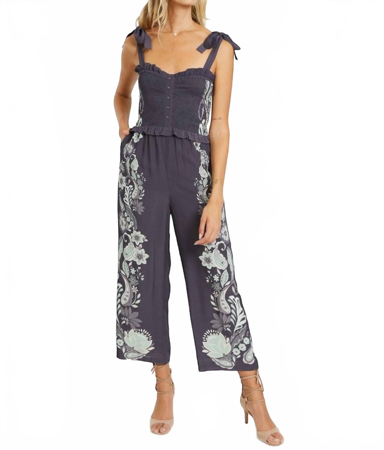 

Розовый Протея Пейсли комбинезон в графитовом цвете CABALLERO