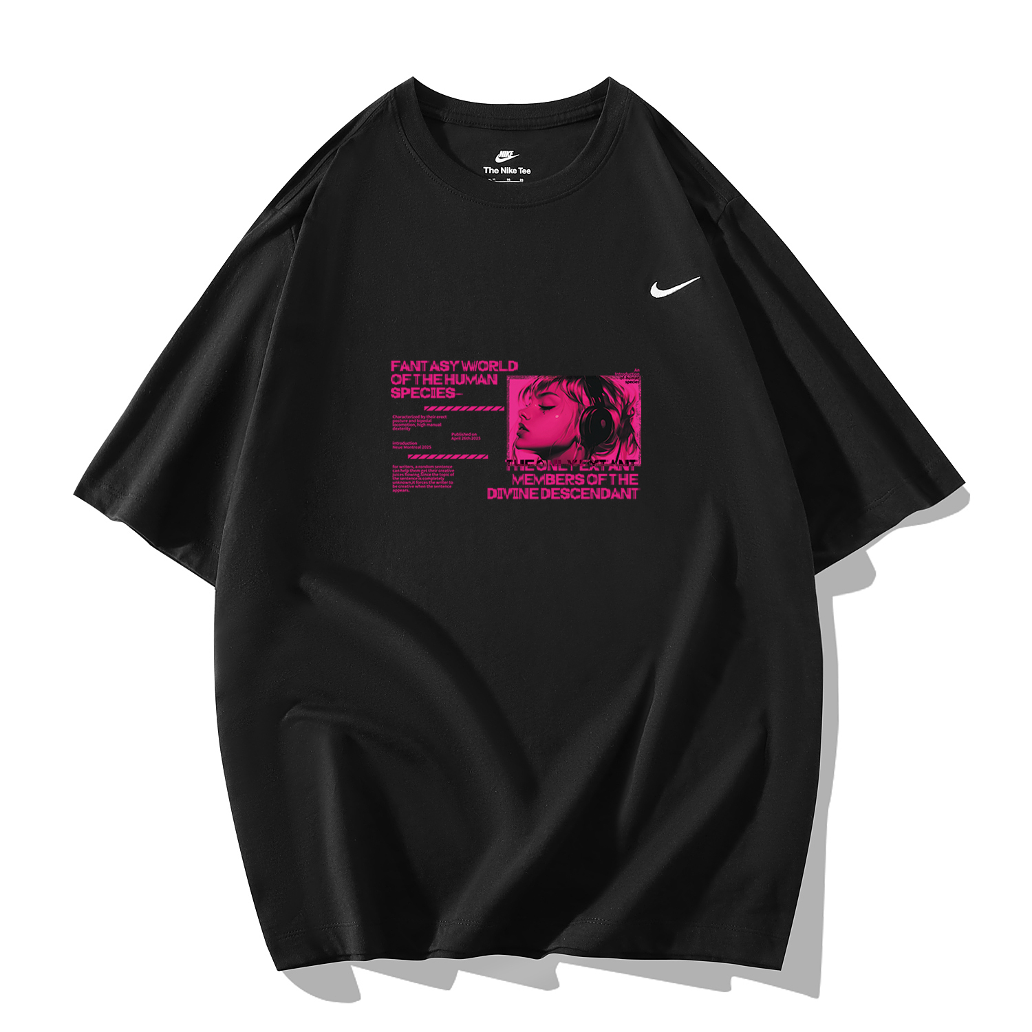 

Футболка спортивная унисекс черная Nike, Black Pink Allure A