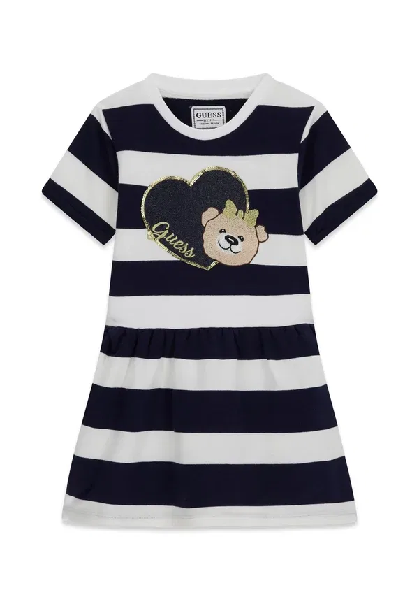 Платье джерси Junior ss french terry dress Guess, светло-голубое и белое — фото 3