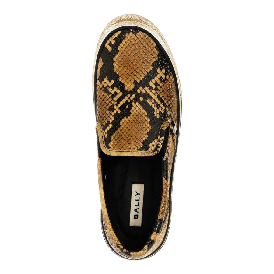 Bally Leory 6304175 Мужские кожаные кроссовки с эффектом змеиной кожи, цвет multi — фото 2