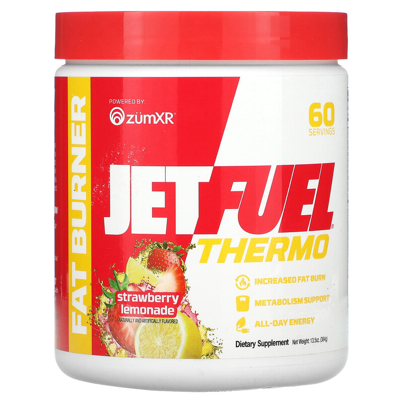 

GAT, JetFuel Thermo, сжигатель жира, клубничный лимонад, 384 г (13,5 унции)