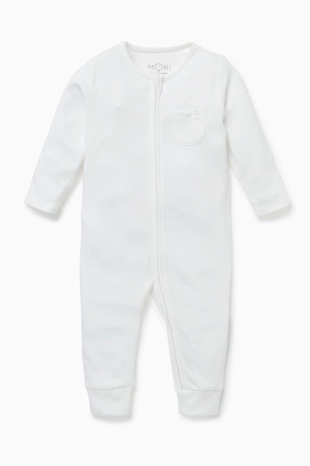 Спальный мешок Clever Zip Up из органического хлопка Mori, белый — фото 3