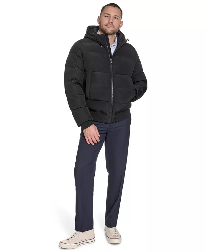 Мужская куртка с капюшоном Ribstop для снорклинга Tommy Hilfiger, черный — фото 2