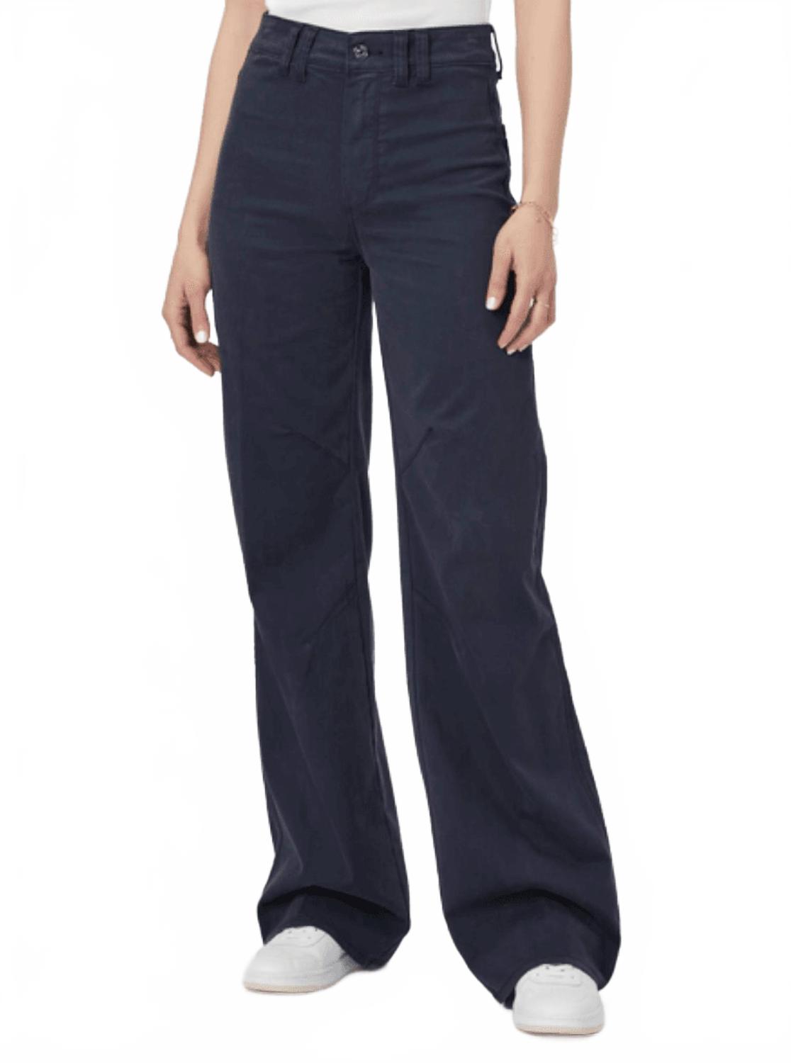 

Чистые брюки Sasha с высокой талией в темно-синем морском оттенке Paige