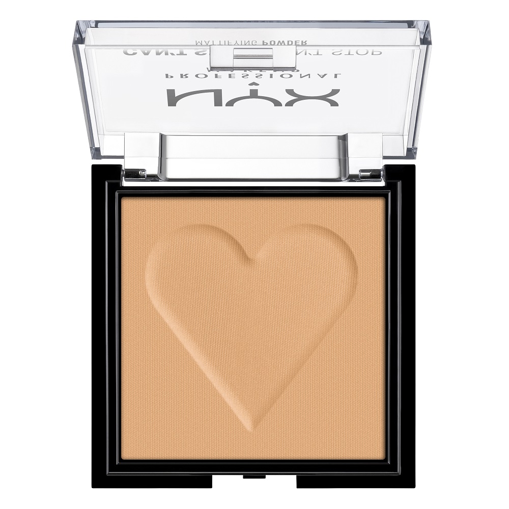 

Компактная пудра с матирующим эффектом can't stop won't stop mattifying powder Nyx Professional Makeup, цвет golden, вес 6 гр.