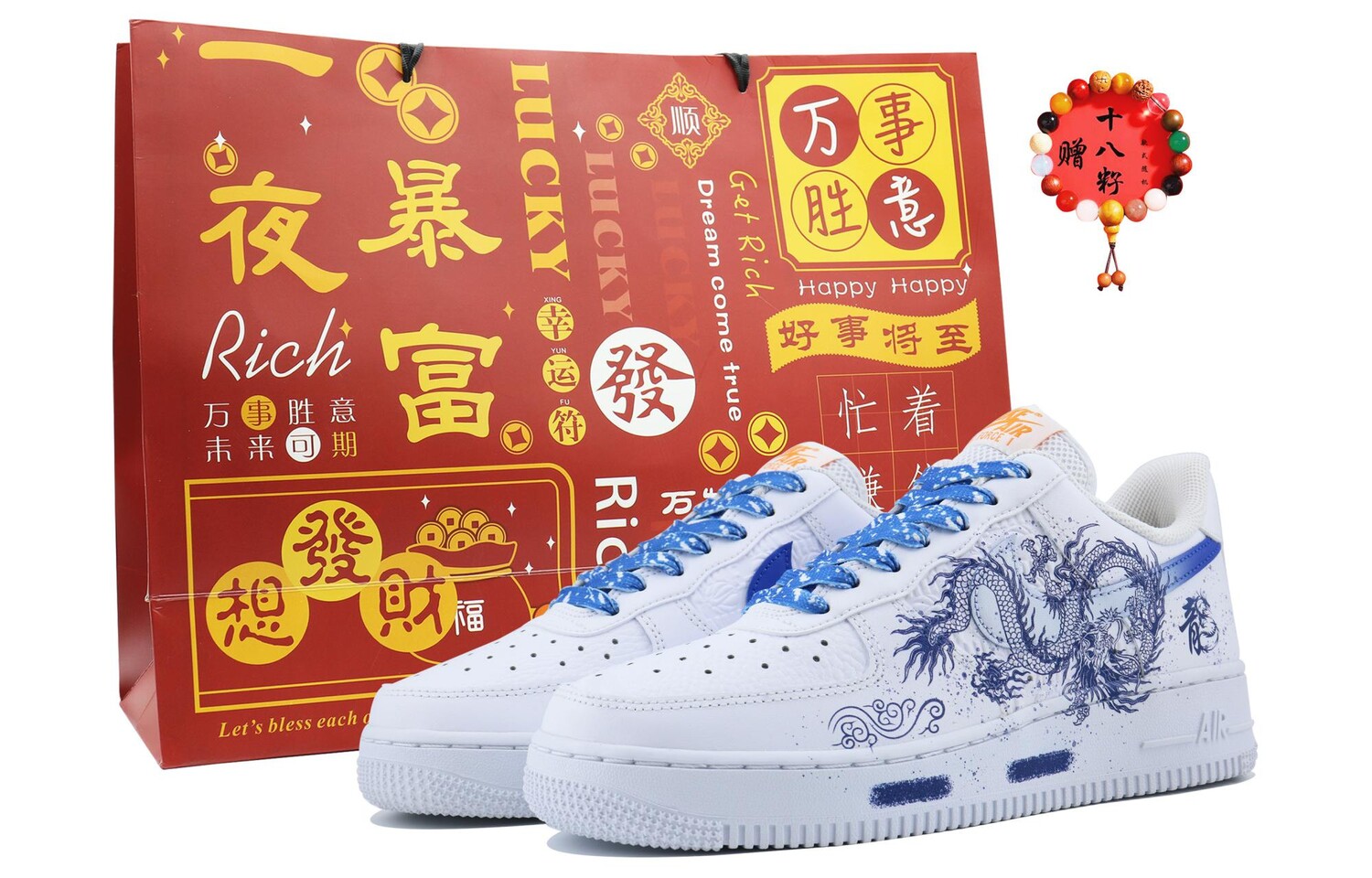 

Кроссовки Nike Air Force 1 Skateboarding Shoes Unisex Low-top Blue, белый