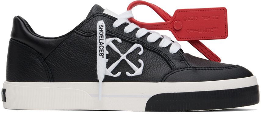 

Кроссовки из вулканизированной кожи черного и белого цвета Off-White, Черный, Кроссовки из вулканизированной кожи черного и белого цвета Off-White