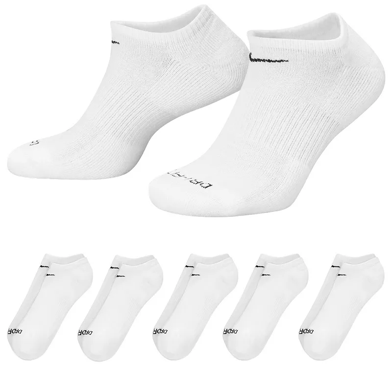 

Мягкие носки для тренировок Nike Dri-FIT Everyday Plus без выступлений — 6 шт, белый/черный