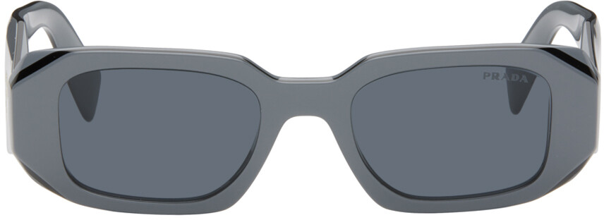 

Солнцезащитные очки Symbole серого цвета Prada Eyewear, Marble/Black/Dark grey