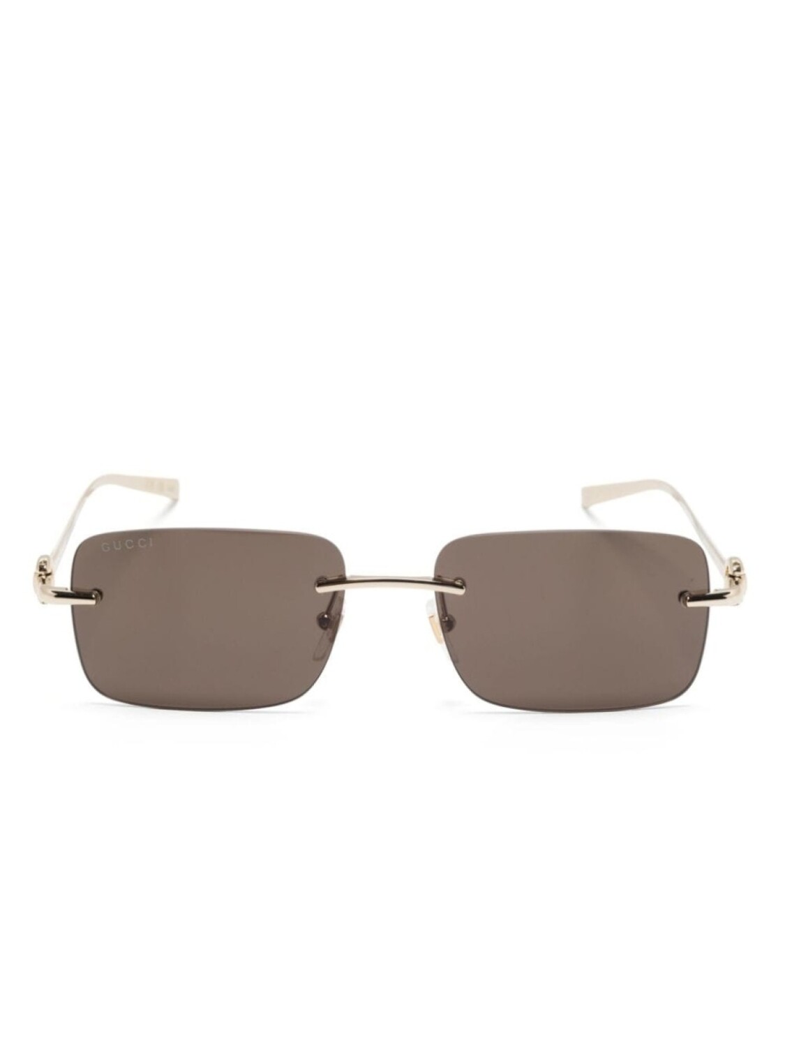 

Gucci Eyewear солнцезащитные очки в прямоугольной оправе, коричневый