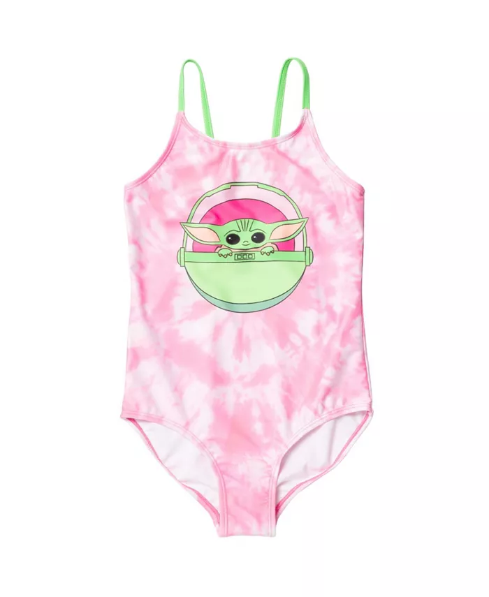 

Детский купальник Star Wars The One Piece для девочек The Mandalorian, розовый