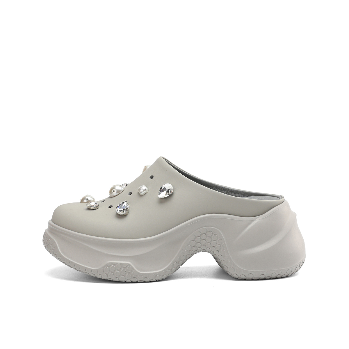 BOERDIQI Женские сабо серые с овечьей стелькой, цвет Gray (Sheepskin Insole)